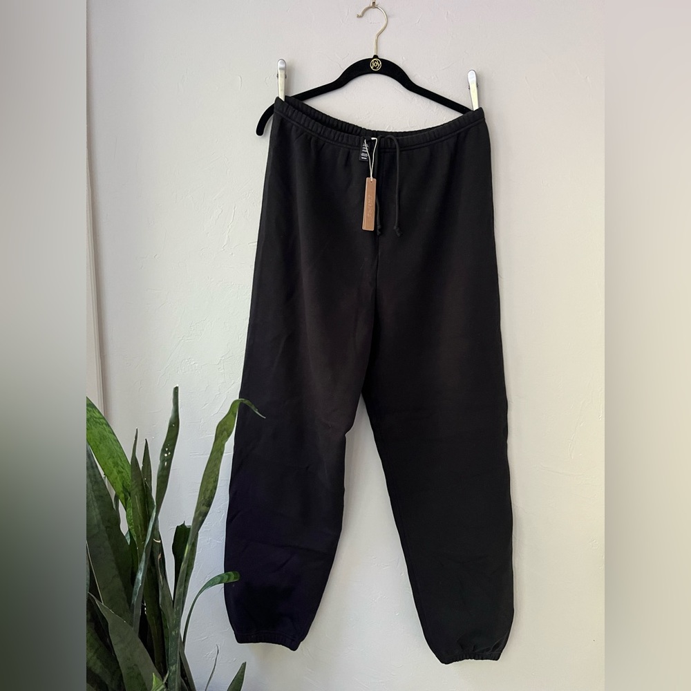 🖤SKIMS COTTON FLEECE JOGGERS SWEATPANTS  IN ONYX  XL 2X 3X